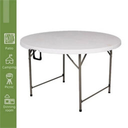 4Ft 1.2M Round Folding Heavy Duty Outdoor Trestle Party Garden Table Ukes - thumbnail 5