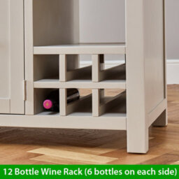 The Furniture Market Cotswold Grey Painted Kitchen Island With Solid Oak Top - thumbnail 7