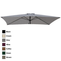 Rinse Bathrooms Grey Replacement Parasol Canopy Replacement Parasol Cover Fabric For Garden Umbrella 2X3M 6 Arm - thumbnail 2