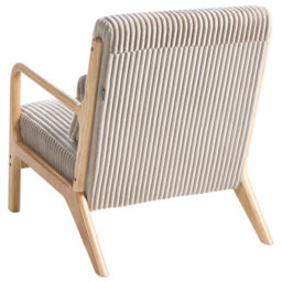 Beliani Armchair Sorsele Corduroy Beige - thumbnail 6