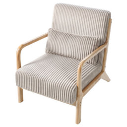 Beliani Armchair Sorsele Corduroy Beige - thumbnail 7