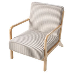 Beliani Armchair Sorsele Corduroy Beige - thumbnail 8