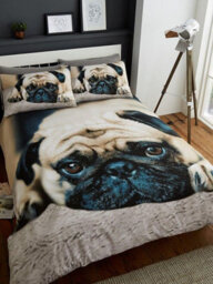 Sweet Pug King Size Duvet Cover And Pillowcase Set - thumbnail 1