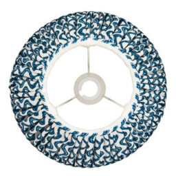 Loops Set Of 2 Elegant Handcrafted 30Cm Marlin Blue Tapered Lamp Shades With Pleated Design - thumbnail 4