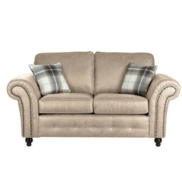 Oakland Suede Leather 2 Seater Sofa Marble