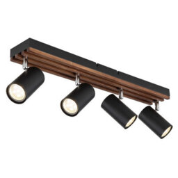 Luminosa Lighting Luminosa Kayden Ceiling Spotlight Bar Matt Black 4X Gu10