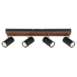 Luminosa Lighting Luminosa Kayden Ceiling Spotlight Bar Matt Black 4X Gu10 - thumbnail 3