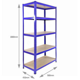 Monster Racking 2 X 90Cm T-Rax Heavy Duty Racking Metal Storage Shelving Units & Garage Workbench - thumbnail 5