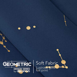 Deconovo Blackout Eyelet Curtains, Gold Printed Constellation Curtains For Living Room, 46 X 90 Inch (W X L), Navy Blue, 2 Panels - thumbnail 5