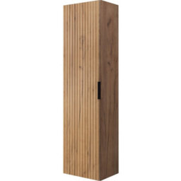 Heze Furniture Flow Wall-Mounted 2 Bathroom Vanity Cabinets Set With Basin 80 Cm - Gold Craft Oak - thumbnail 3