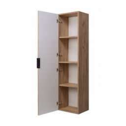 Heze Furniture Flow Wall-Mounted 2 Bathroom Vanity Cabinets Set With Basin 80 Cm - Gold Craft Oak - thumbnail 4
