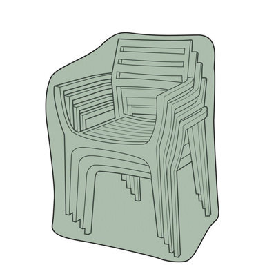 Gainsborough Stacking Chair Cover - Made From Weatherproof Uv Protected 300D Pvc-Coated Polyester - Green - image 1