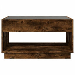 Berkfield Coffee Table With Infinity Led Smoked Oak 90X50X50 Cm - thumbnail 6