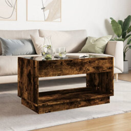 Berkfield Coffee Table With Infinity Led Smoked Oak 90X50X50 Cm - thumbnail 3