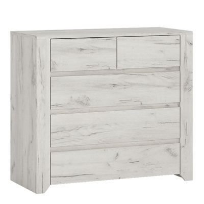 Furniture To Go Angel 2+3 Chest Of Drawers In White Craft Oak - image 1