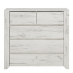 Furniture To Go Angel 2+3 Chest Of Drawers In White Craft Oak - thumbnail 2
