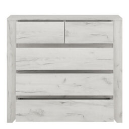 Furniture To Go Angel 2+3 Chest Of Drawers In White Craft Oak - thumbnail 3