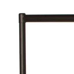 Heavy Duty Black Clothes Rails / Garment Fishtale Hanging Racks - 4Ft - thumbnail 5