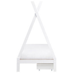 Beliani Kids Bed With Drawers Teepee Pine Wood Devay 90 X 200 Cm (Eu Single) White - thumbnail 7