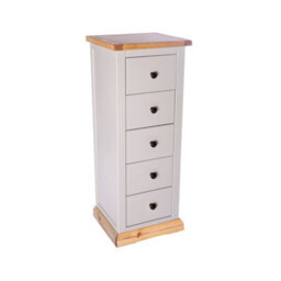 Cabinet Bits Bomporto 5 Drawer Narrow Chest Of Drawers Brass Knob - thumbnail 3