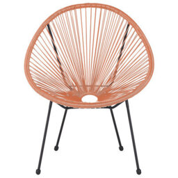 Beliani Garden Chair Acapulco Ii Pe Rattan Orange - thumbnail 5