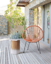 Beliani Garden Chair Acapulco Ii Pe Rattan Orange - thumbnail 2