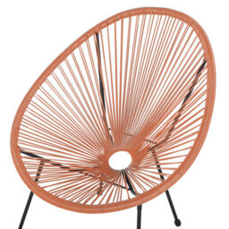 Beliani Garden Chair Acapulco Ii Pe Rattan Orange - thumbnail 7