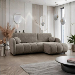 Zara L 2R+Lc Universal Corner Sofa Bed With Storage Beige - thumbnail 2