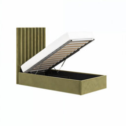 Flair Everley Single Ottoman Bed Green Velvet - thumbnail 6
