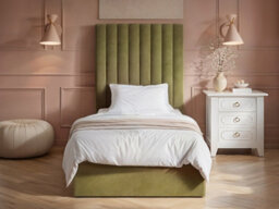 Flair Everley Single Ottoman Bed Green Velvet - thumbnail 3