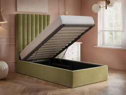 Flair Everley Single Ottoman Bed Green Velvet - thumbnail 2