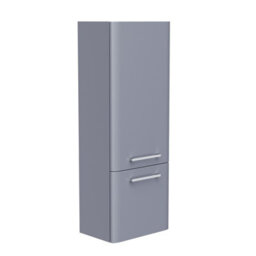 Nes Home 350mm Grey Wall Hung Tall Storage Cabinet With Adjustable Shelves - thumbnail 4