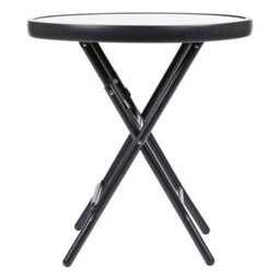 Taylor & Brown 48Cm Folding Drinks Side Table, Foldable Coffee Table, Outdoor Garden Table, Small Patio Table (Plain - Round) - thumbnail 5