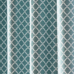 Alan Symonds Jacquard Curtains Eyelet Ring Top Fully Lined, Polyester, Teal, 90 X 72 - thumbnail 3