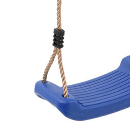 Berkfield Outdoor Swing Seat For Kids Single With Adjustable Rope Blue - thumbnail 7