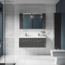 Nuie 300mm Tall Unit (1 Door),nuie Athena 1 Door Wall Hung Tall Storage Unit 300mm Wide - thumbnail 5