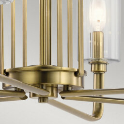 Luminosa Lighting Elstead Kichler Kimrose Multi Arm Pendant Ceiling Light Brushed Natural Brass - thumbnail 4