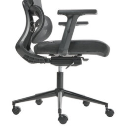 Wyld and Coco Black Mesh Office Chair With Adjustable Headrest, Recline, Sliding Seat And 360 Swivel - thumbnail 9
