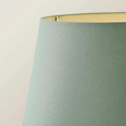 ValueLights Morrigan Cream Wood Shelf Floor Lamp With Sage Green Scallop Shade - thumbnail 4