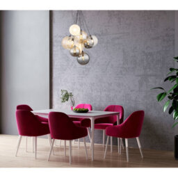 Luminosa Lighting Luminosa Ballgi Globe Pendant Ceiling Light Matt Black Balls Glass Shade 9X G9 - thumbnail 7