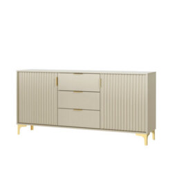 Creative Furniture Tide Crest Sideboard 140Cm - Cashmere Warm Beige Taupe Finish & Gold - thumbnail 6