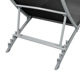 Berkfield Sun Lounger Steel And Textilene Black - thumbnail 3