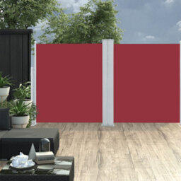 Walplus Retractable Side Awning Garden Sun Shade Canopy Gazebo For Back Door, Porch, Patio Red 160X600 Cm - thumbnail 1