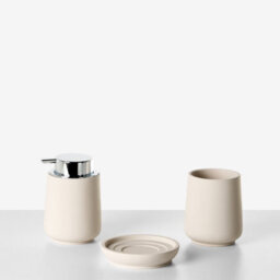 Beliani 4-Piece Bathroom Accessories Set Suches Beige - thumbnail 4