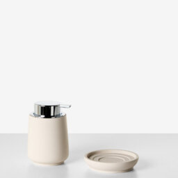 Beliani 4-Piece Bathroom Accessories Set Suches Beige - thumbnail 5