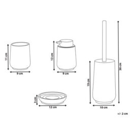 Beliani 4-Piece Bathroom Accessories Set Suches Beige - thumbnail 3