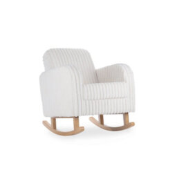 Cuddleco Etta Faux Fur Nursing Chair In Cream - thumbnail 2