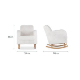 Cuddleco Etta Faux Fur Nursing Chair In Cream - thumbnail 5