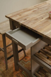 Statement Furniture Florence Truffle Breakfast Bar Kitchen Island With Shelves - thumbnail 4