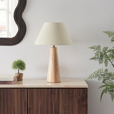 Furniturebox Uk Connie Wood Tapered Table Lamp - image 1